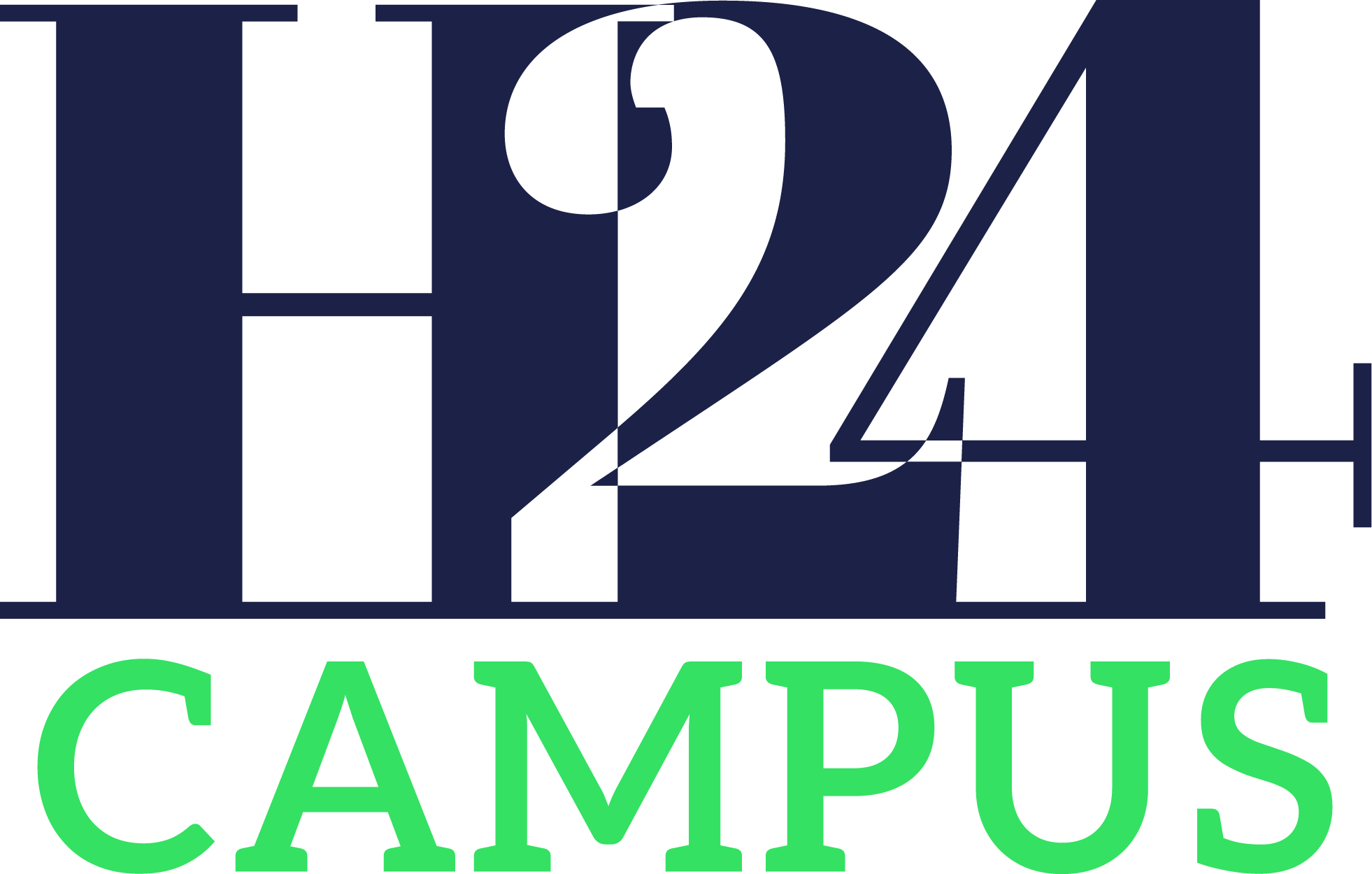 h24campus logo bleu vert